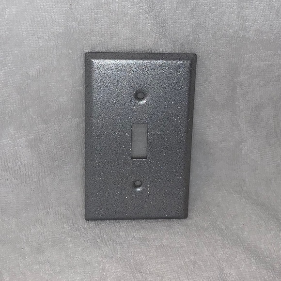 SILVER GLITTER SINGLE TOGGLE LIGHT SWITCH COVER - Picture 4 of 8